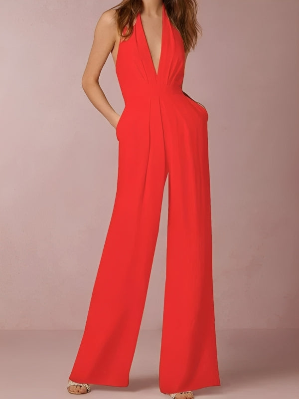 Vera - Chic Jumpsuit med Långt Ben för Kvinna
