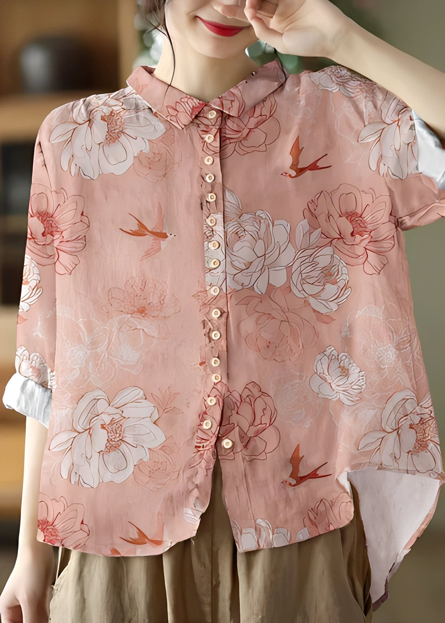Elara - Elegant Blus med Lång Ärmar för Kvinnor