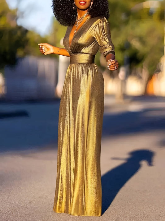 Mira - Eleganta V-ringad Jumpsuit för Enastående Stil