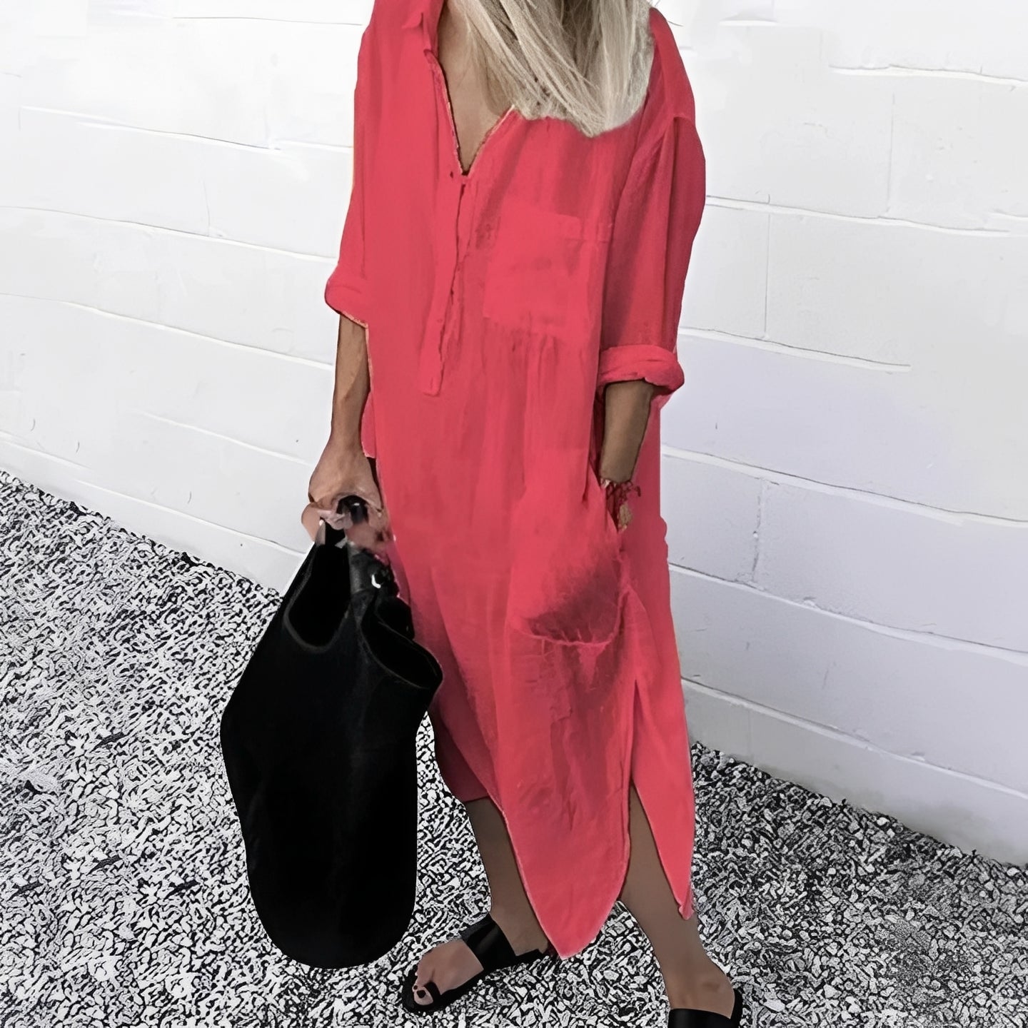 Mira - Elegant och Luftigt Klänning med Slits