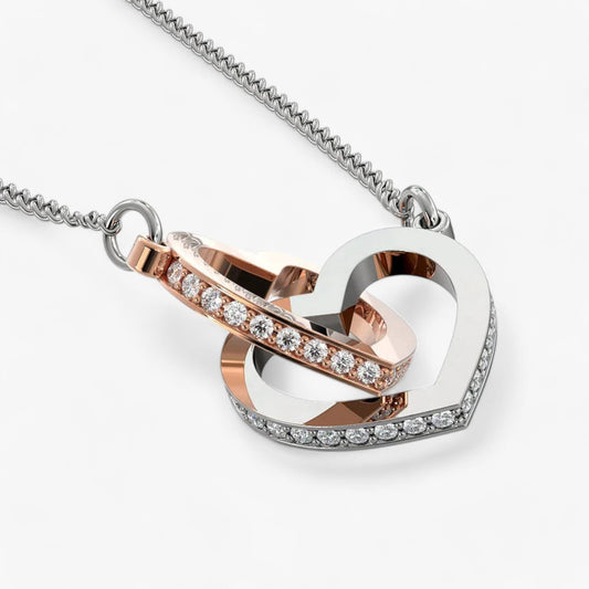 Eksklusiv Hjertevedhæng Kæde med Skinnende Zirconia