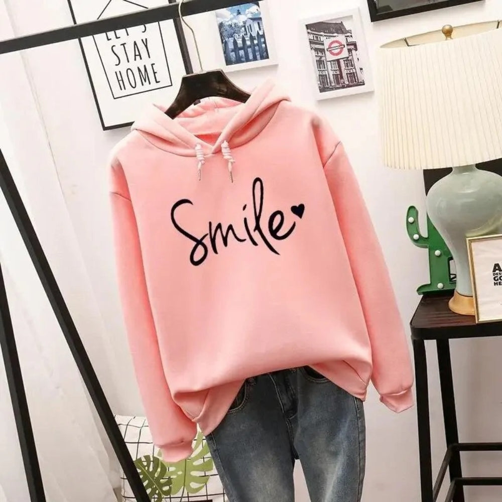 Hoodie med positivt motiv - Mysig vardagströja med leende design