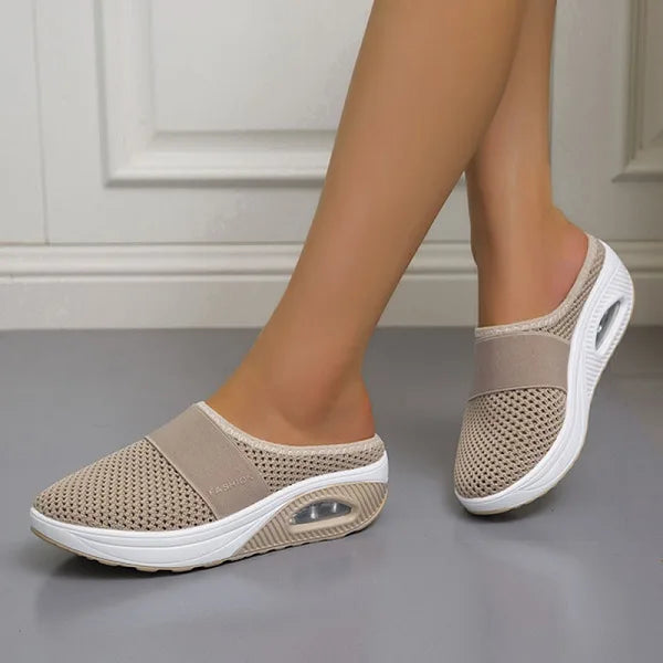 Mesh Slip-on Sandaler för Damer med Ortopedisk Stöd
