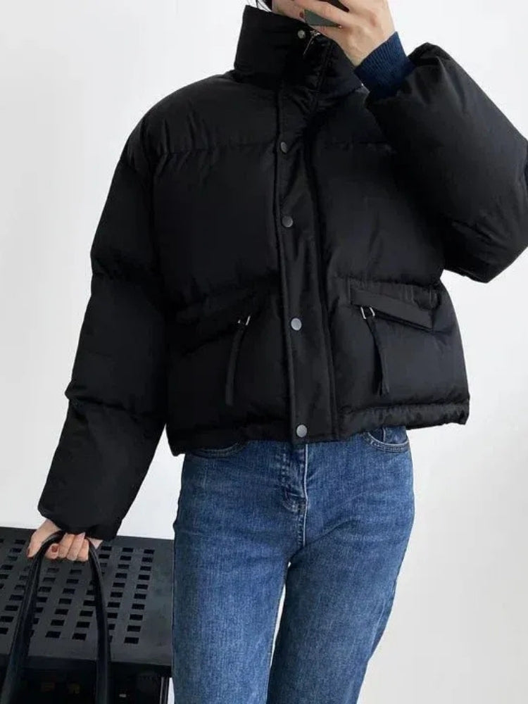 Klassisk dame vinterjakke – Skinnende look, behagelig at have på