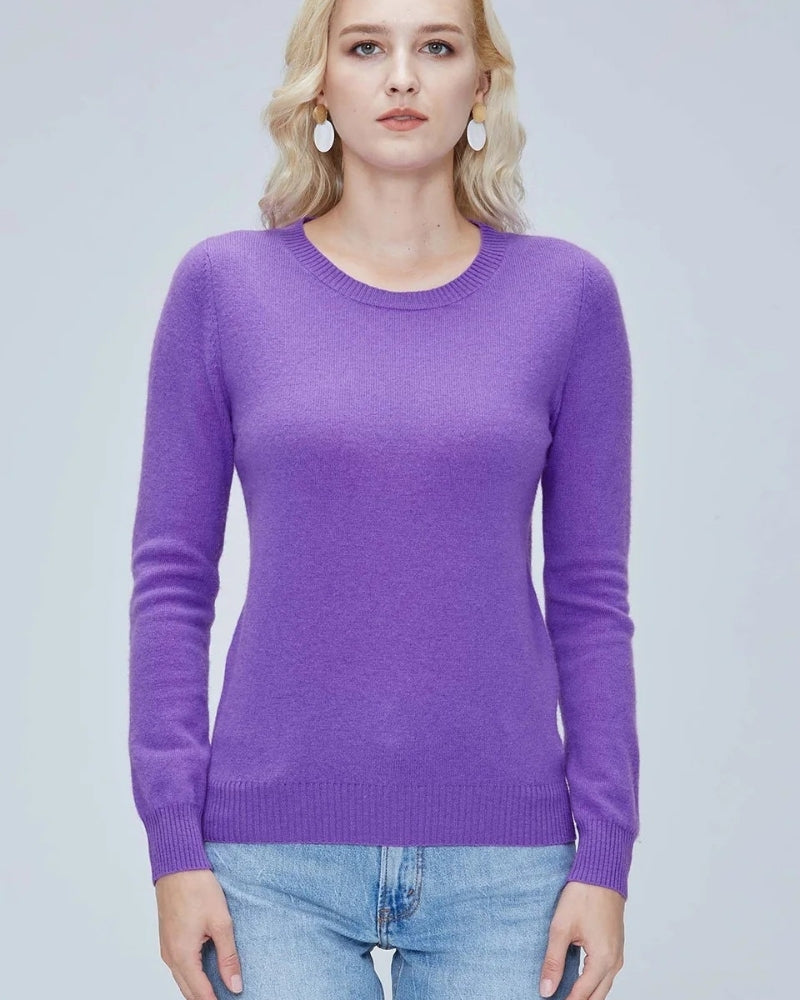 Klassisk sweater lavet af 100% merinould – uld sweater til kvinder til efterår og vinter