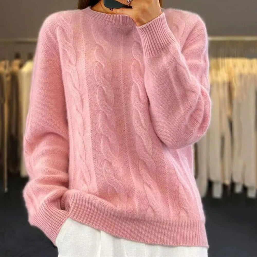 Klassisk varm sweater - Dame-langærmet-outfit til vinteren