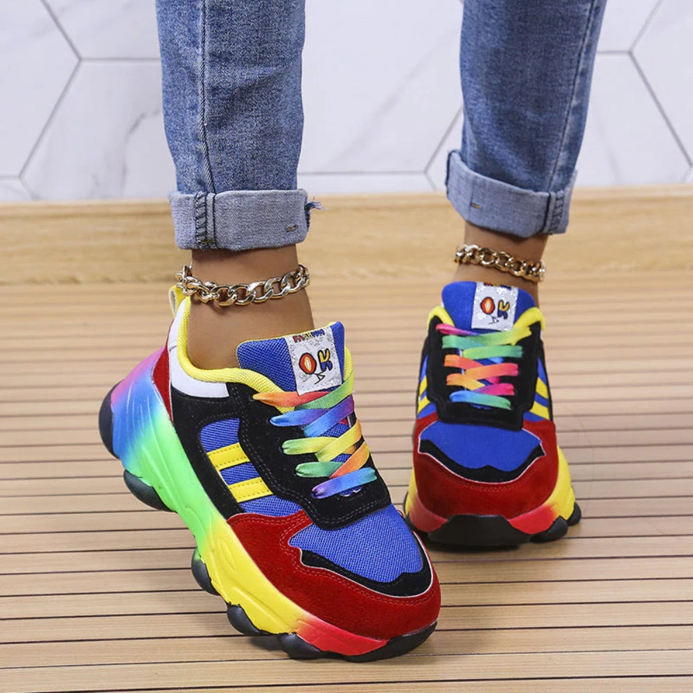 Luftige damessko til vandring - skridsikre sneakers med stødabsorberende sål