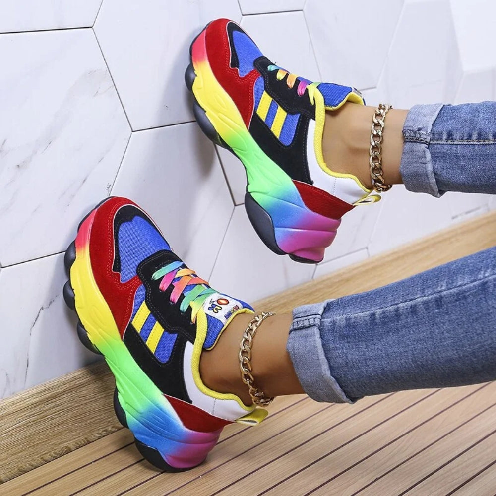 Luftige damessko til vandring - skridsikre sneakers med stødabsorberende sål