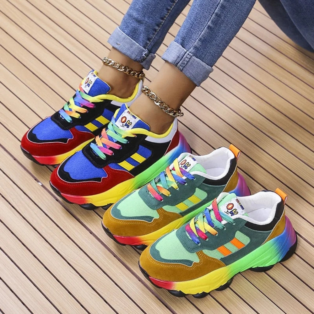 Luftige damessko til vandring - skridsikre sneakers med stødabsorberende sål