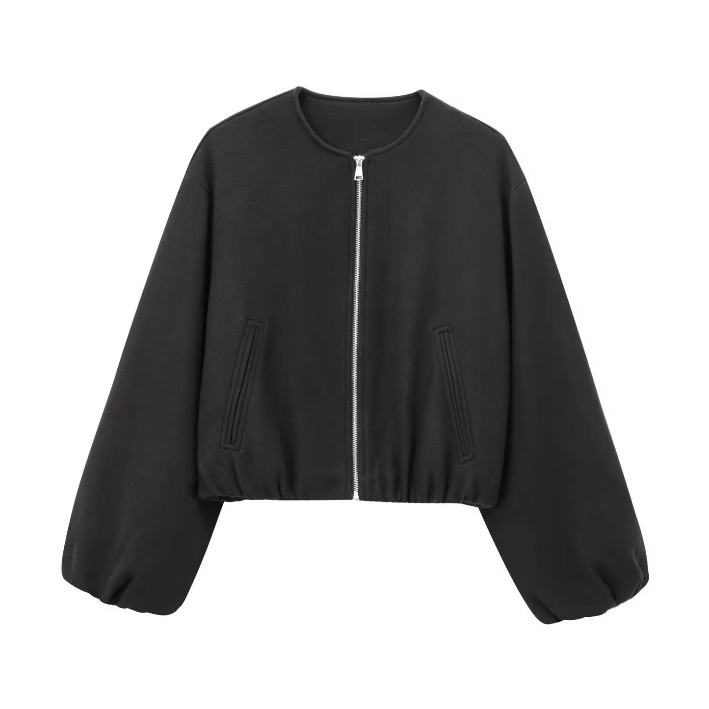 Korte Zip-Bomberjakke til Fashionistaer
