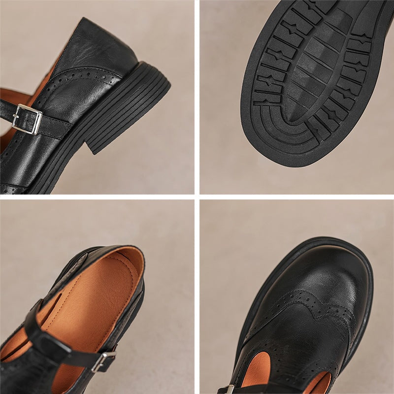 Stilren platt Loafer för damer med rem