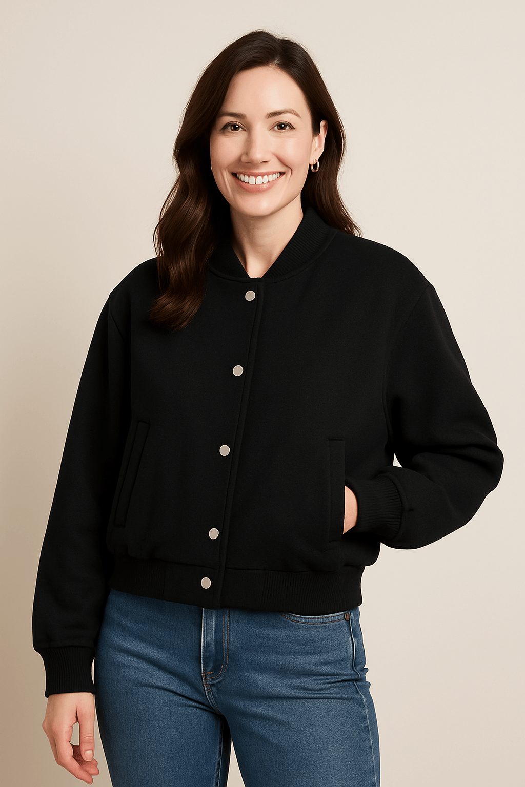 Cropet bomberjakke til kvinder | Sporty og stilfuld