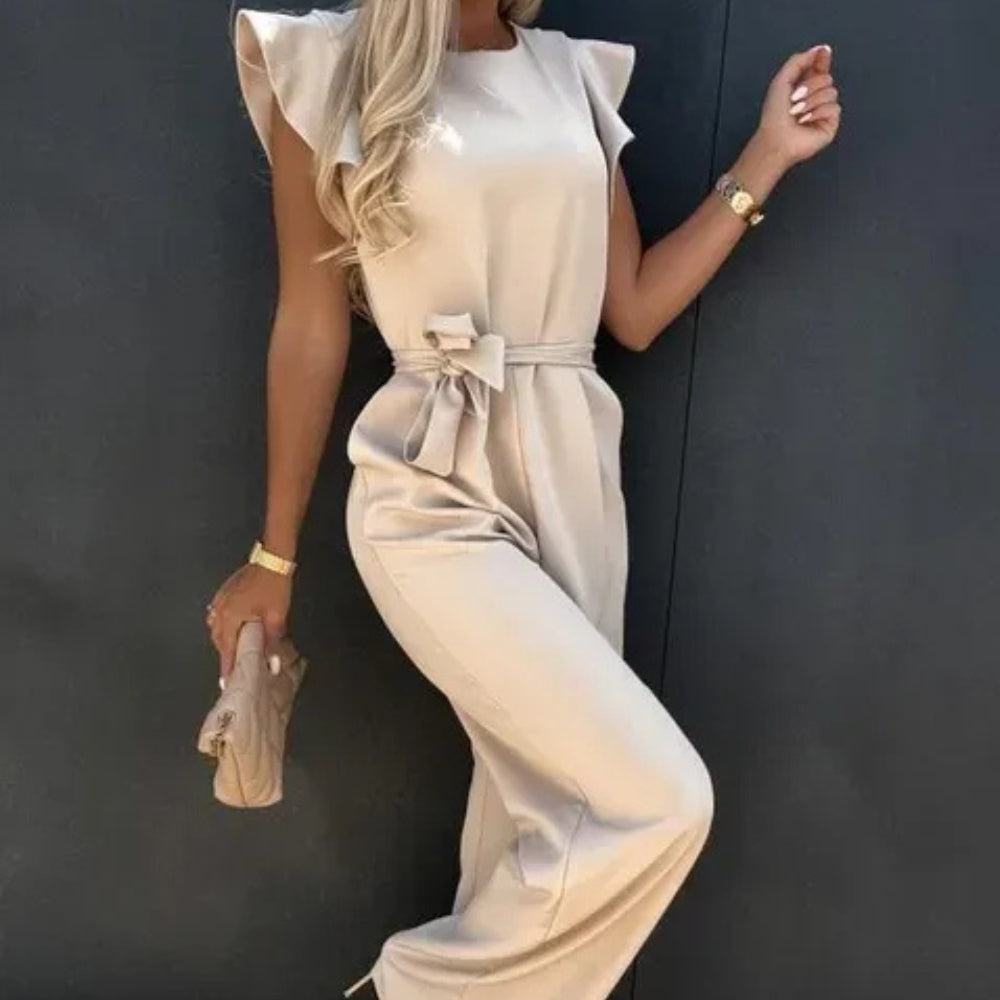Overalls med smockærmer og vide ben - Dame jumpsuit