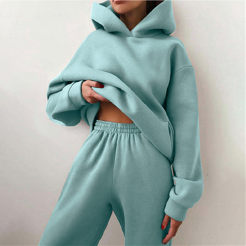 Mira | Stilsäkert Hoodie- och Byxset för Kvinnor