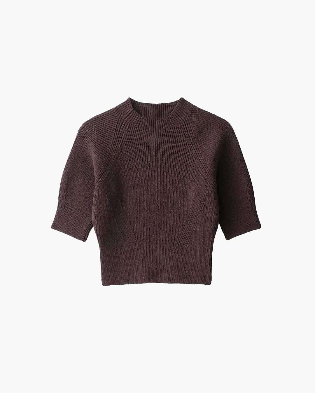 Elegant cropped striktop med halvlange ærmer