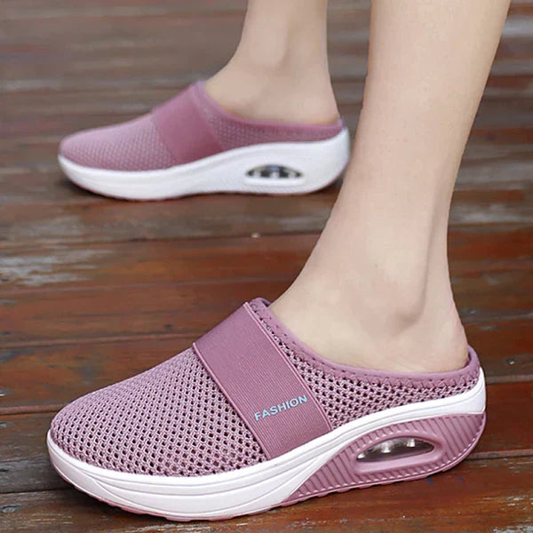 Mesh Slip-on Sandaler för Damer med Ortopedisk Stöd