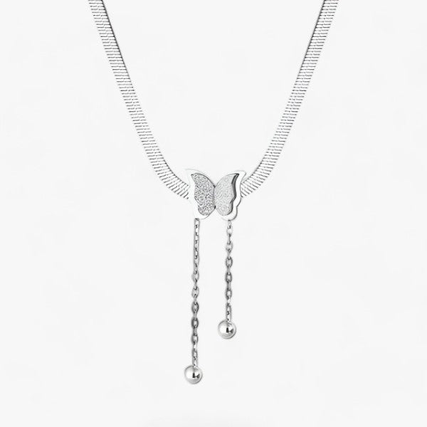 Elegant Sommerfuglehalskæde i Guld - Tidløs Skønhed