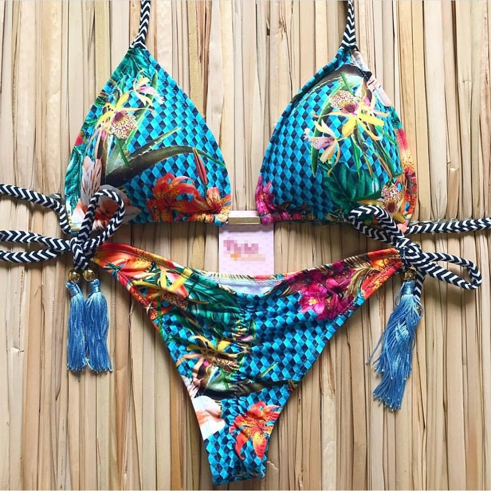Bikinis Set med Push-up-effekt