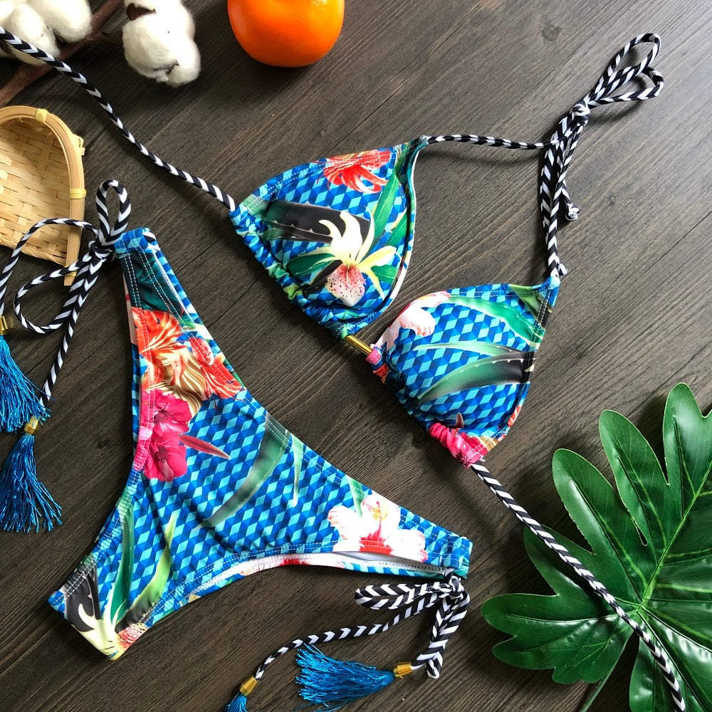 Bikinis Set med Push-up-effekt