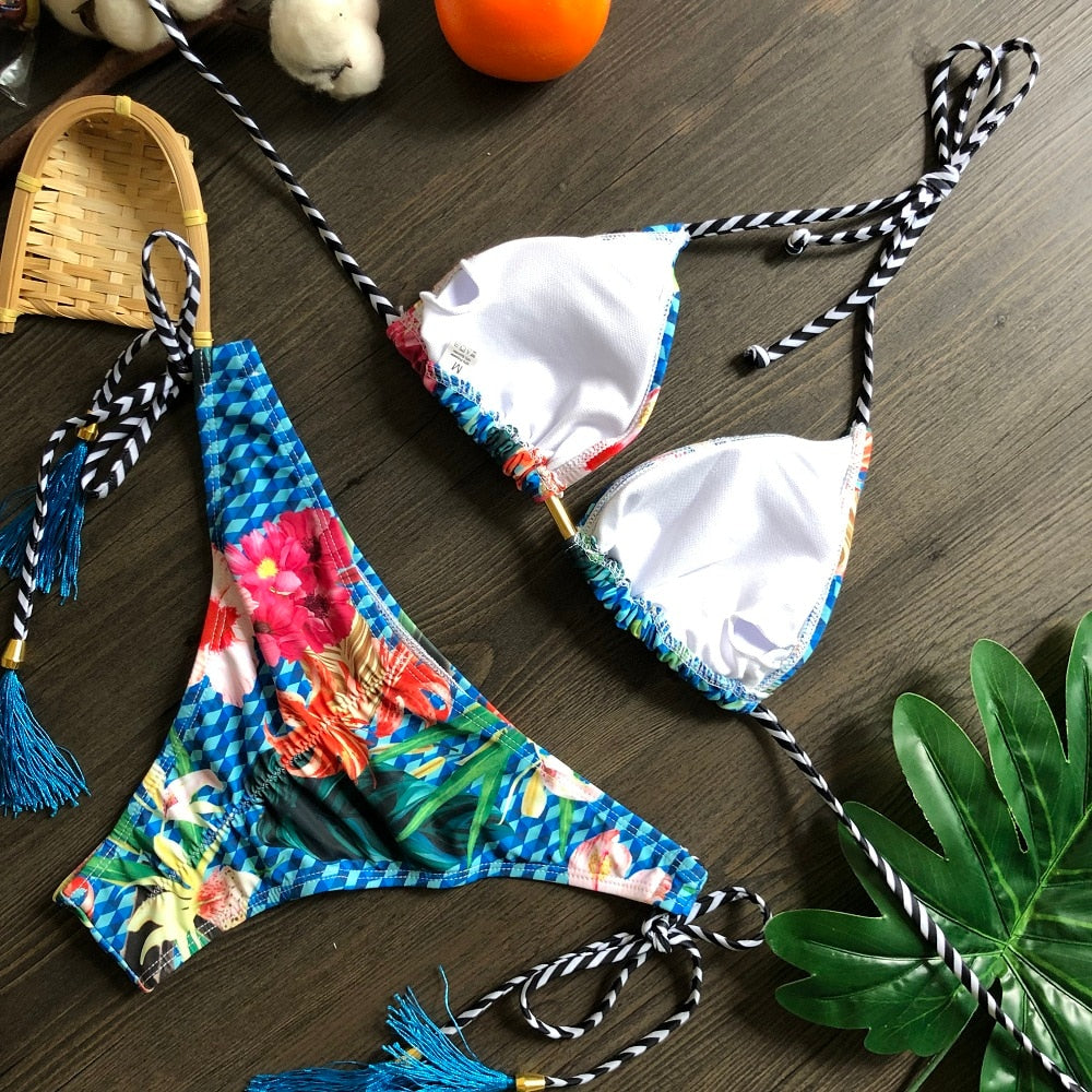 Bikinis Set med Push-up-effekt