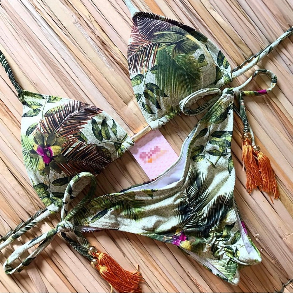 Bikinis Set med Push-up-effekt