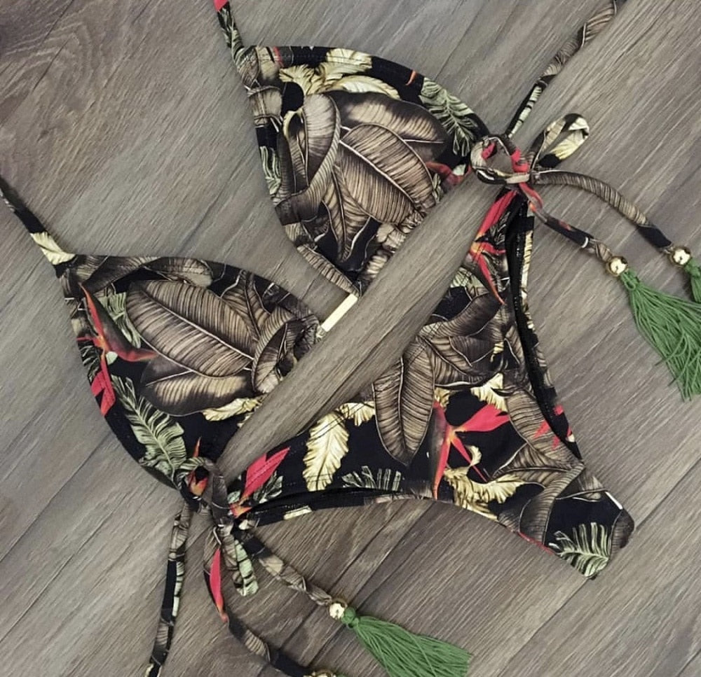 Bikinis Set med Push-up-effekt