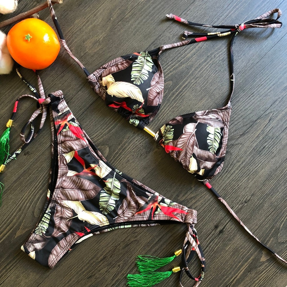 Bikinis Set med Push-up-effekt