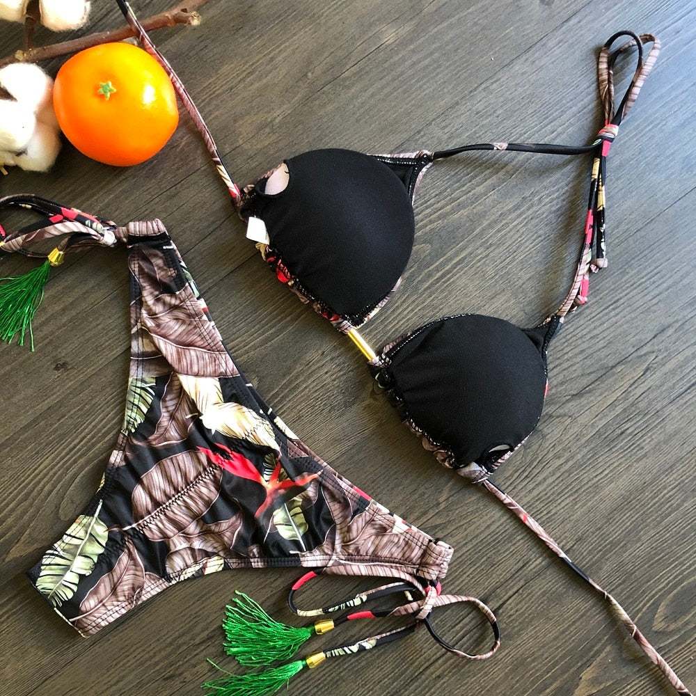 Bikinis Set med Push-up-effekt