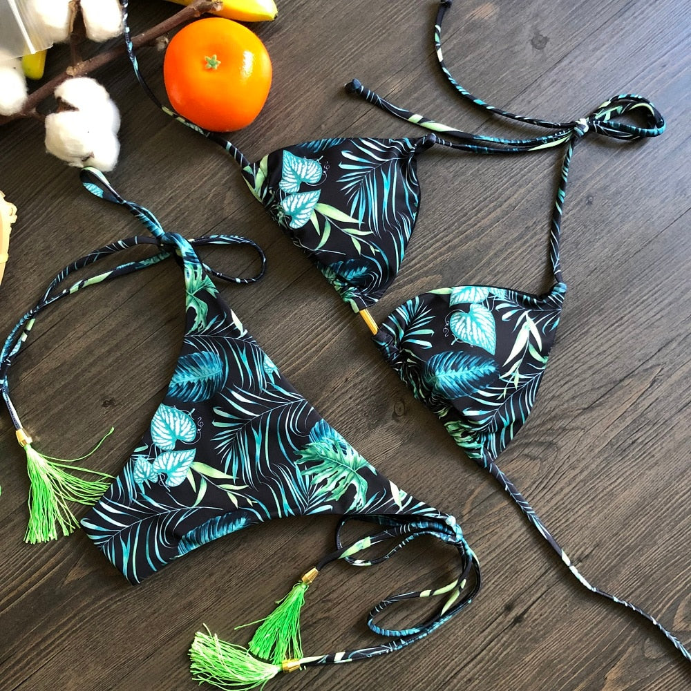Bikinis Set med Push-up-effekt
