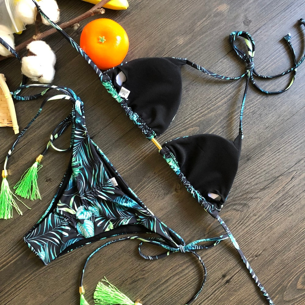 Bikinis Set med Push-up-effekt
