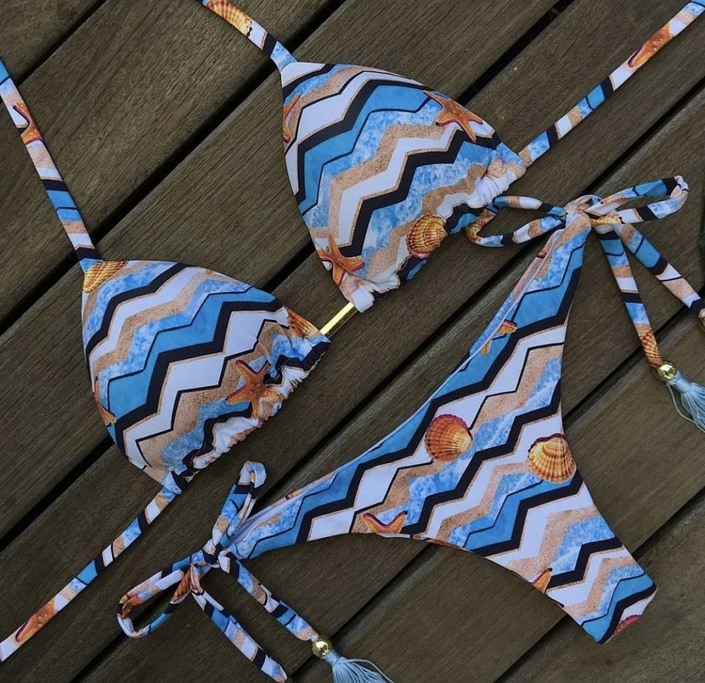Bikinis Set med Push-up-effekt