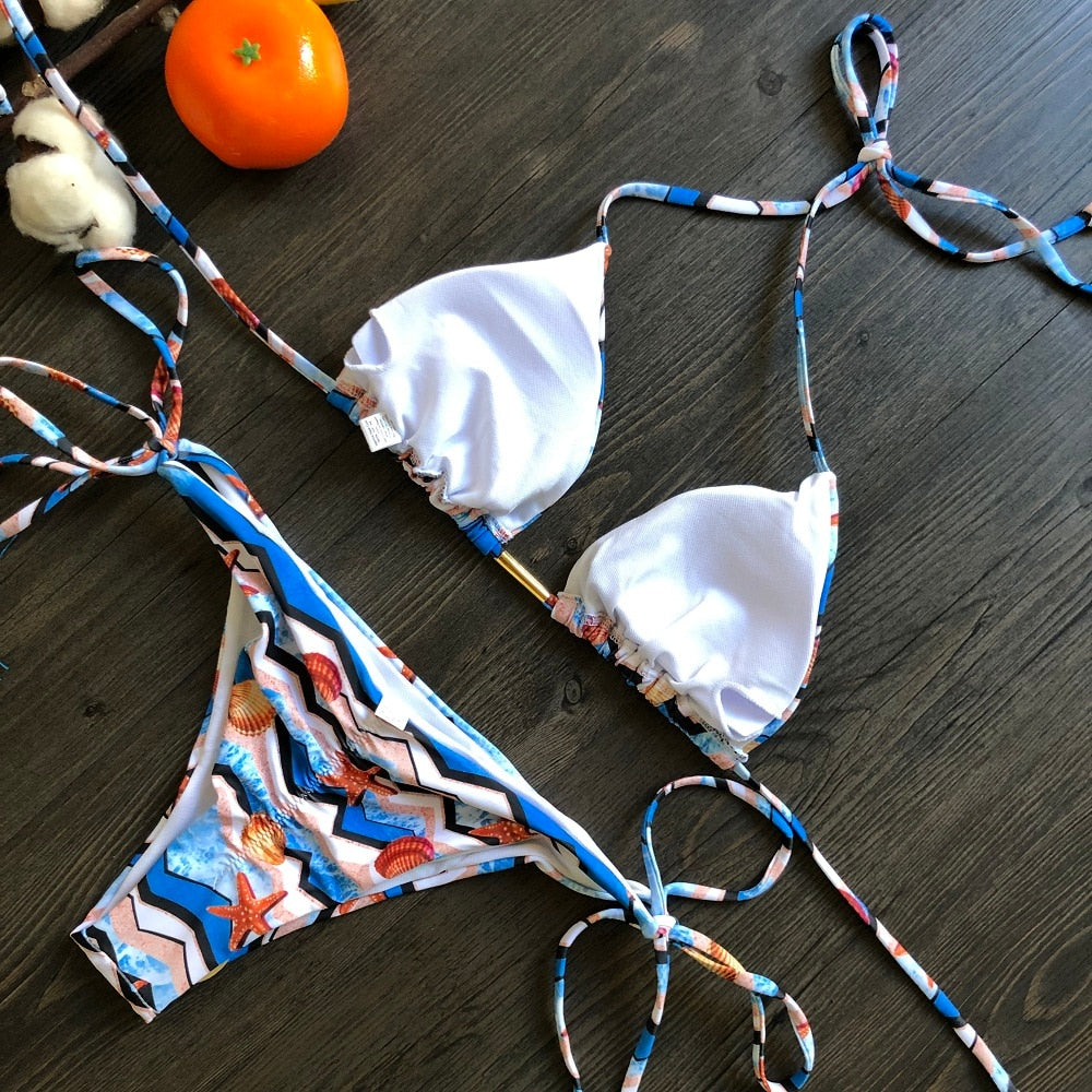 Bikinis Set med Push-up-effekt