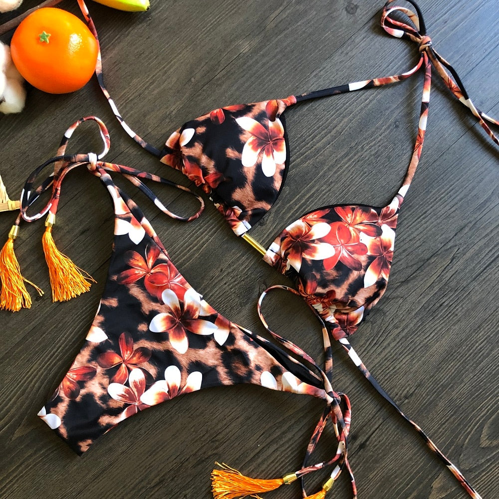 Bikinis Set med Push-up-effekt