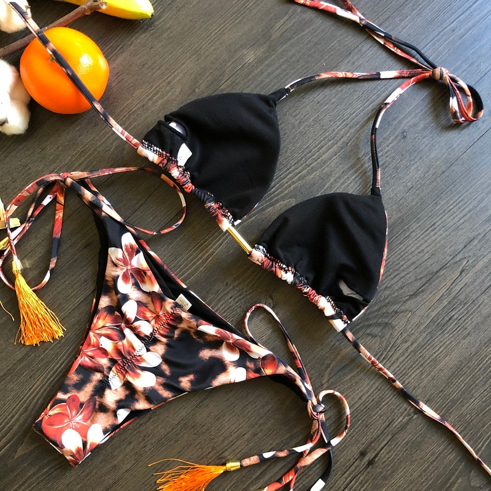 Bikinis Set med Push-up-effekt