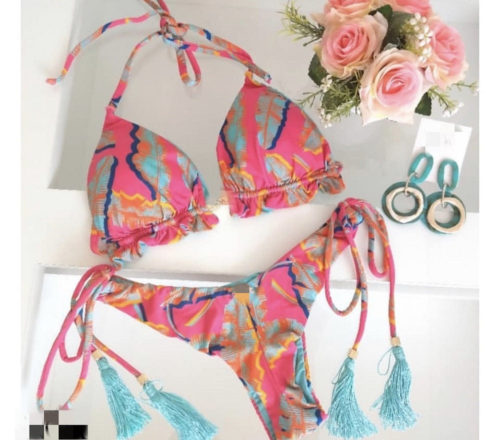 Bikinis Set med Push-up-effekt