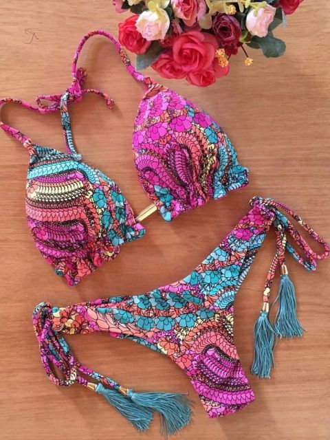Bikinis Set med Push-up-effekt