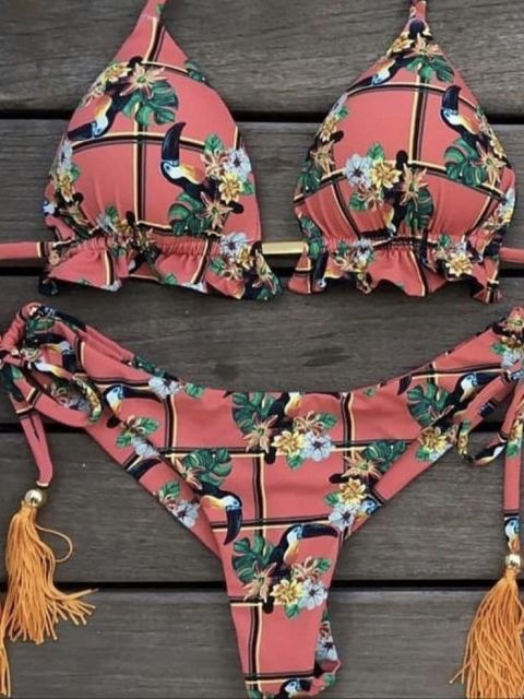 Bikinis Set med Push-up-effekt