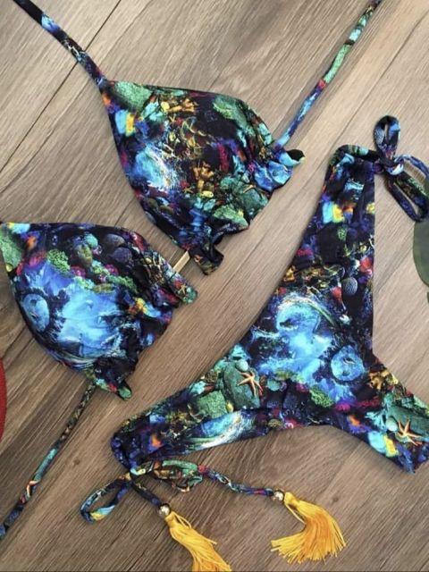 Bikinis Set med Push-up-effekt