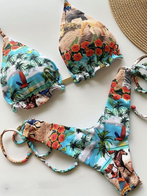 Bikinis Set med Push-up-effekt