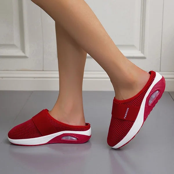 Mesh Slip-on Sandaler för Damer med Ortopedisk Stöd