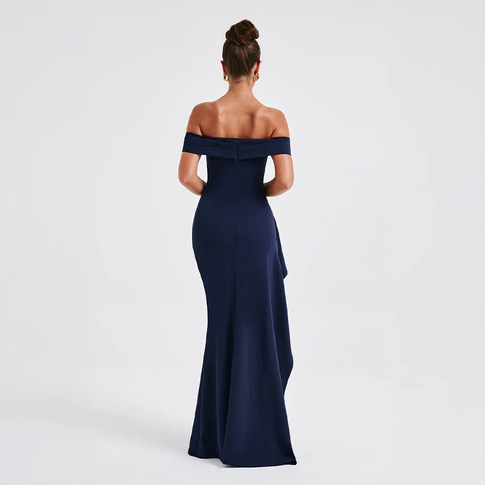Maxiklänning för Dam med Off Shoulder och Slitsar