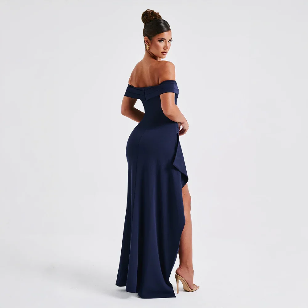 Maxiklänning för Dam med Off Shoulder och Slitsar