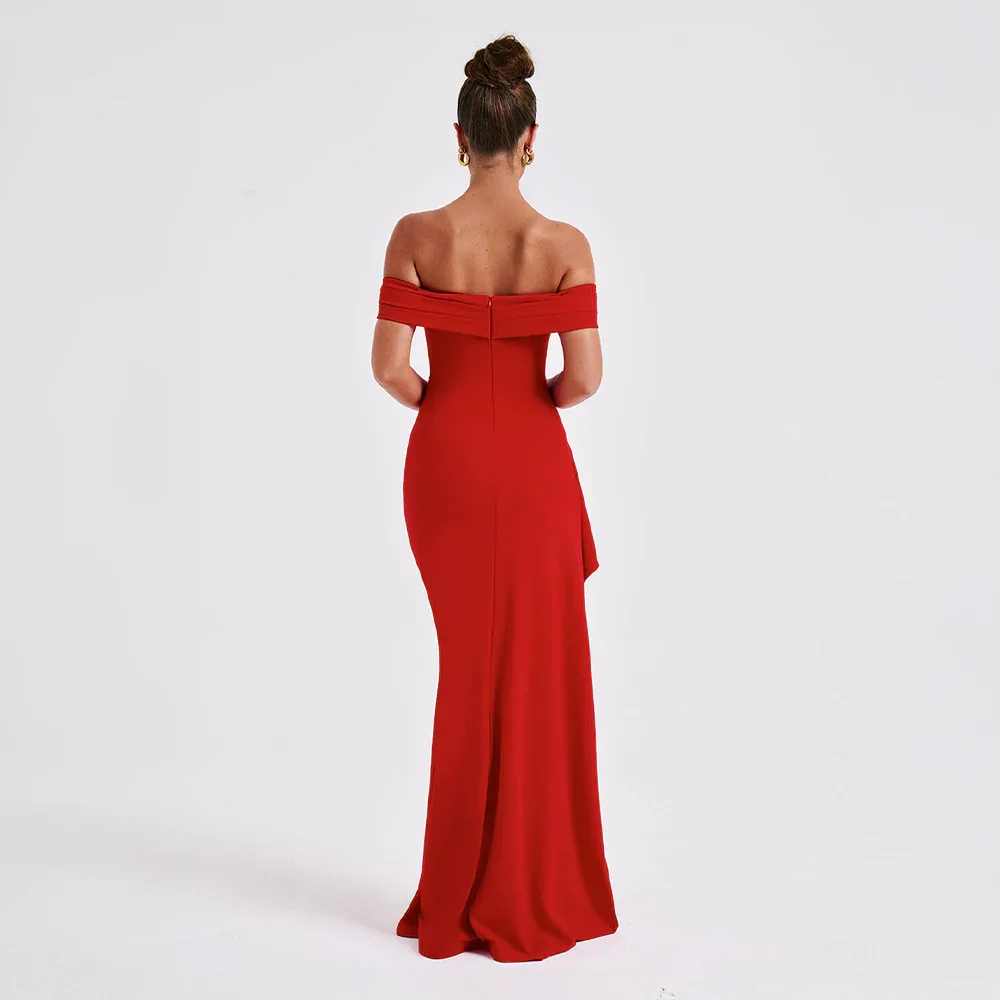 Maxiklänning för Dam med Off Shoulder och Slitsar