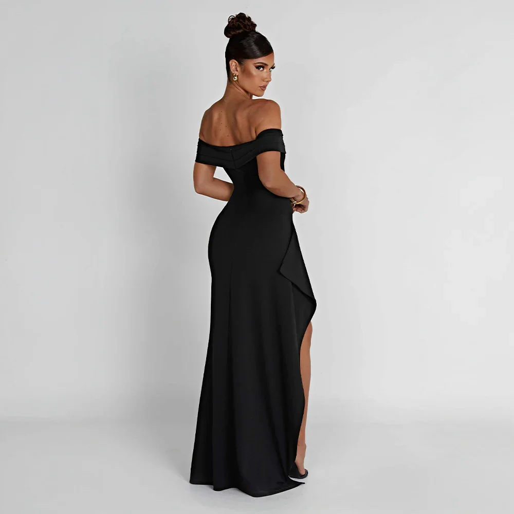 Maxiklänning för Dam med Off Shoulder och Slitsar