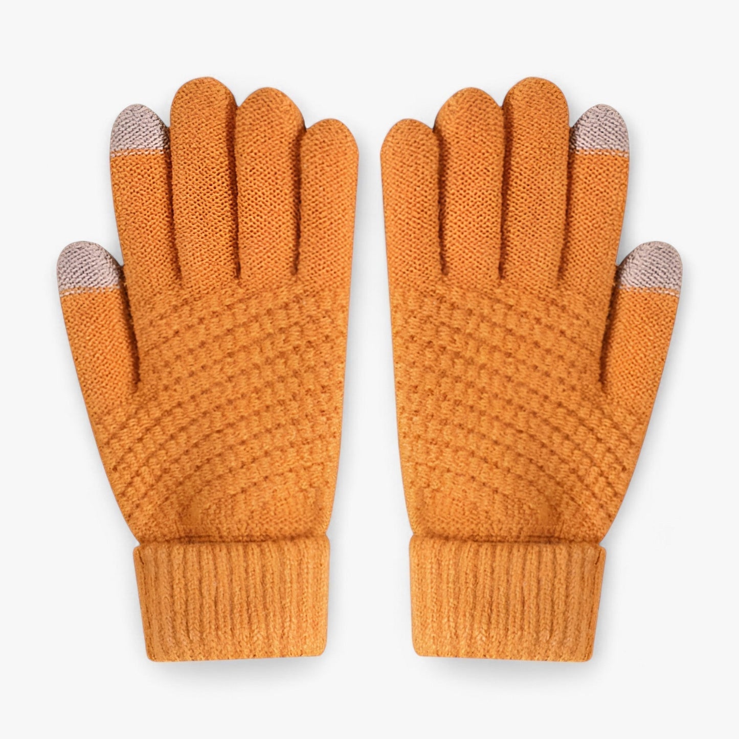 Varme og stilfulde kunstuldshandsker med fuld fingersnit