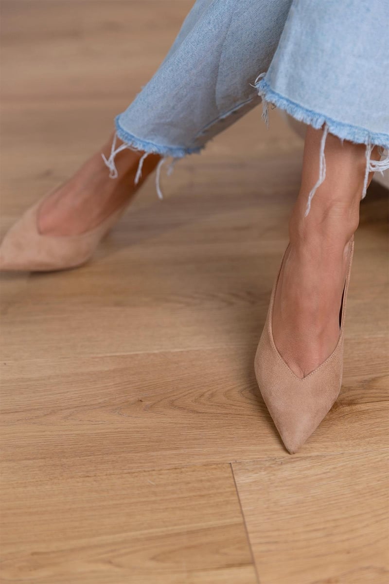 Damklackar Slingback med Spetsig Tå