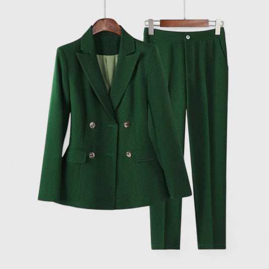 Elegant Dame Blazer-Hose Sæt til Kontor & Fest