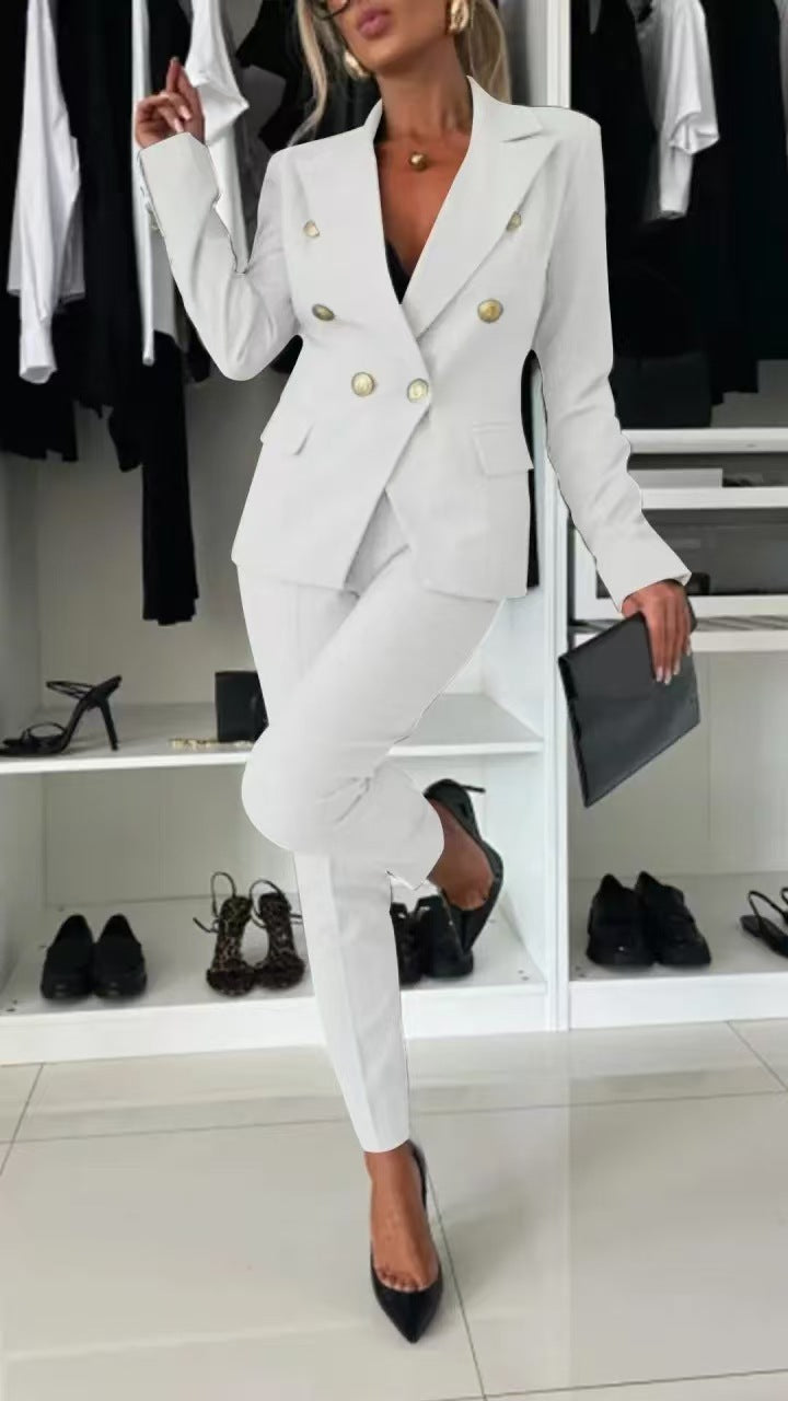 Chic Sæt med Blazer og Bukser – For Den Moderne Kvinde