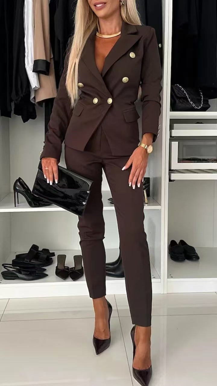 Chic Sæt med Blazer og Bukser – For Den Moderne Kvinde