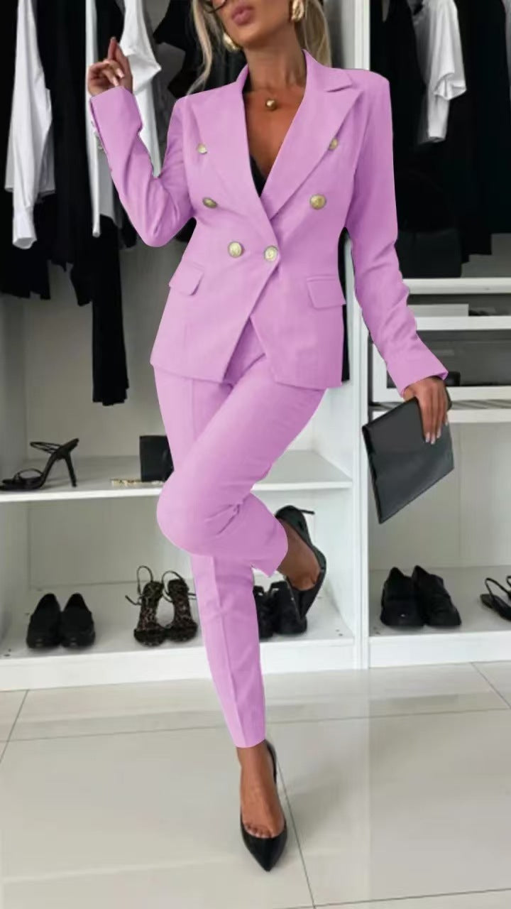 Chic Sæt med Blazer og Bukser – For Den Moderne Kvinde